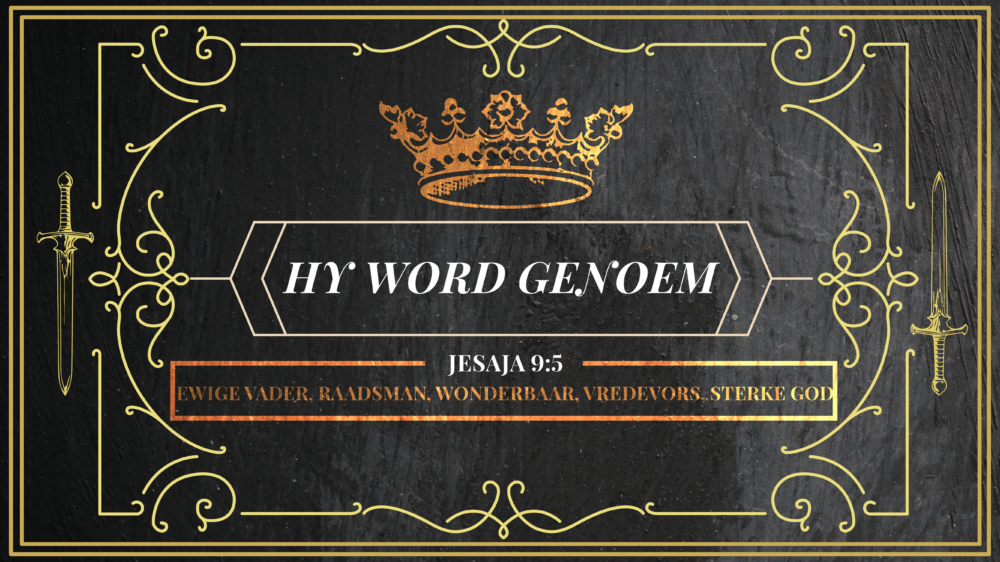 Hy word genoem